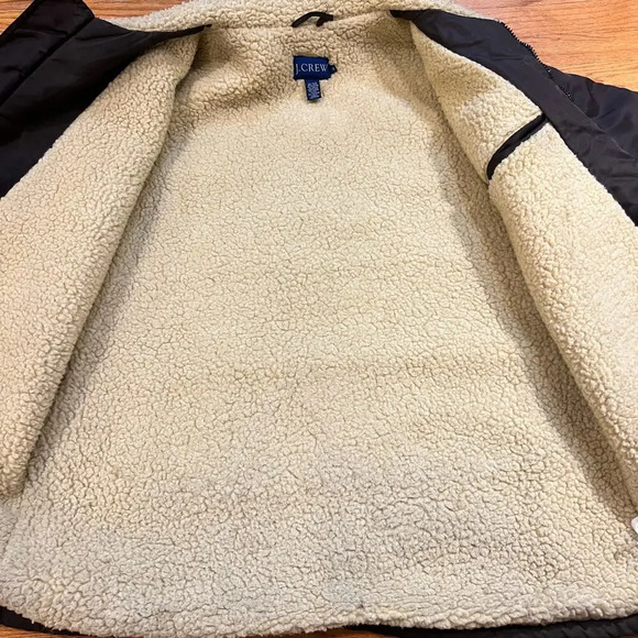 Vintage J.Crew Sherpa Lined Quilted Nylon Chore Jacket Men’s Size XL Insulated - Picture 4 of 6